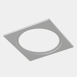 Квадратная белая рамка COMBO с круглым вырезом