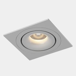 Рамка COMBO квадратная белая, установленный модуль светильника