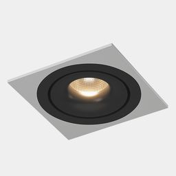 Квадратная рамка COMBO белая, пример с чёрной вставкой