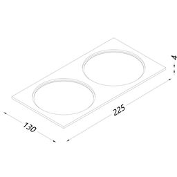 Рамка двойная  для серии COMBO 1 квадратная, черная, COMBO-1S2-BL