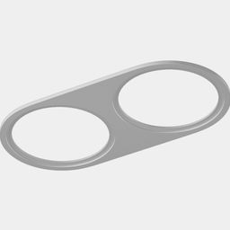 Рамка двойная для серии COMBO 1 круглая, белая, COMBO-1R2-WH