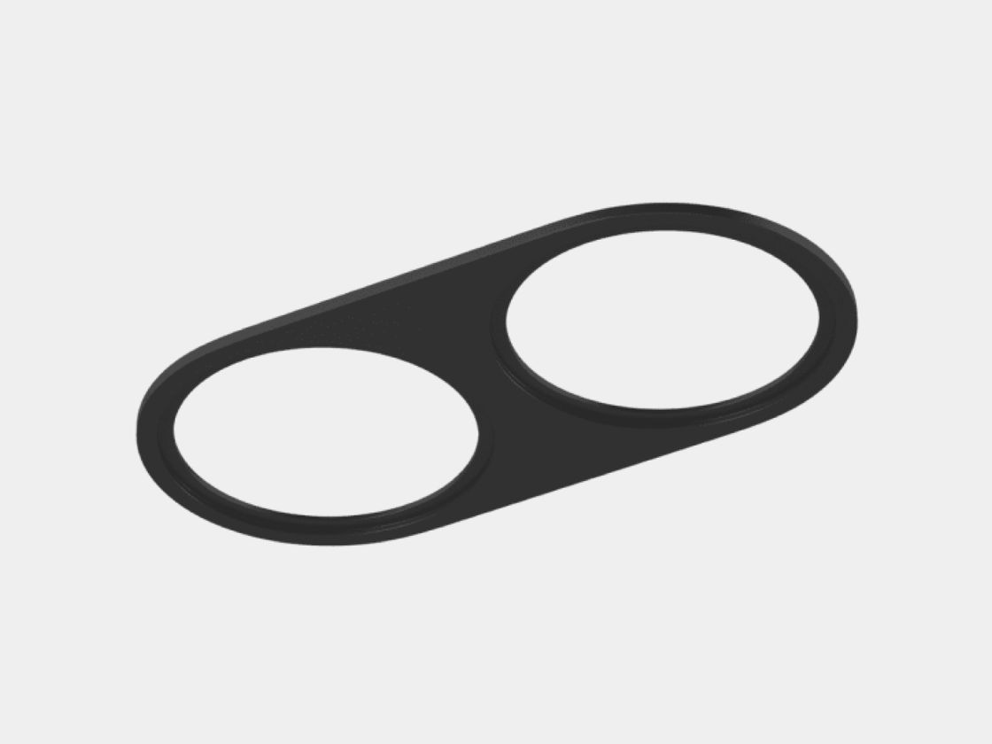 Двойная рамка COMBO 1 с двумя круглыми вырезами