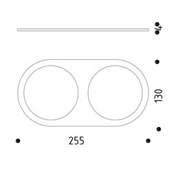 Рамка двойная для серии COMBO 1 круглая, черная, COMBO-1R2-BL