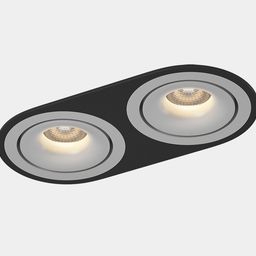 Двойная круглая рамка COMBO 1, черная, вид сверху