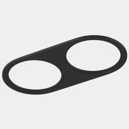 Двойная рамка COMBO 1 с двумя круглыми вырезами