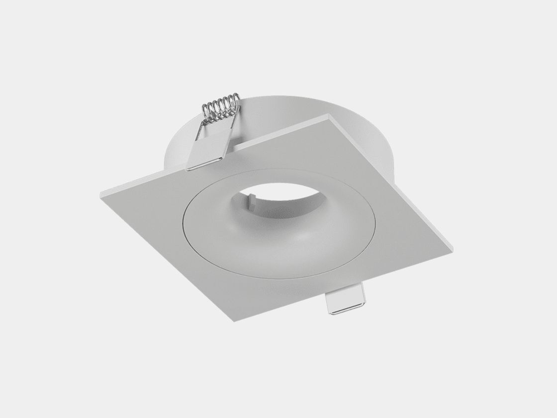Встраиваемый квадратный корпус COMBO 2 белый, вид под углом