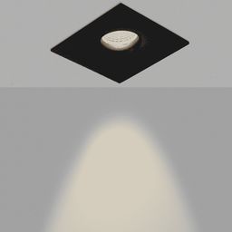 Встраиваемый квадратный корпус COMBO 2, черный, вид спереди