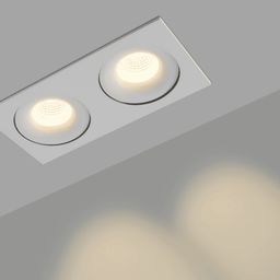 Встраиваемый двойной корпус COMBO, белая квадратная рамка