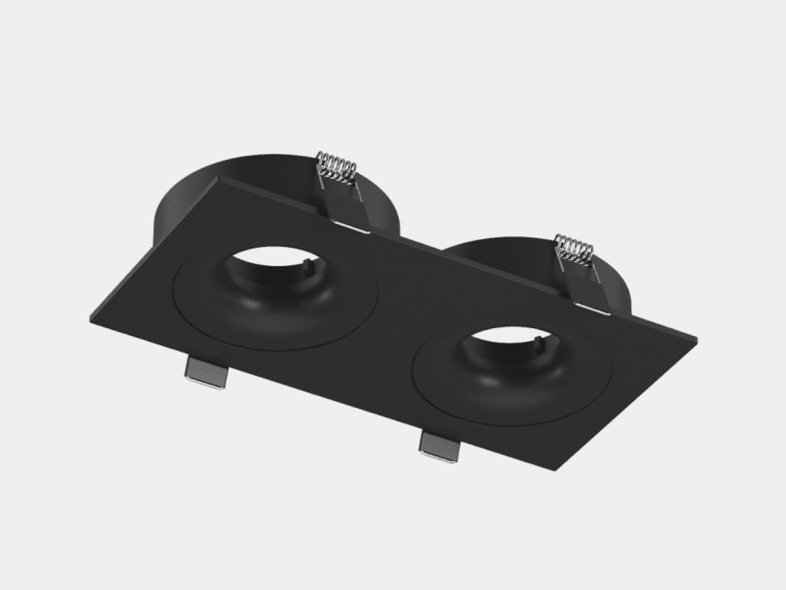 Встраиваемый двойной квадратный корпус COMBO 2 черный