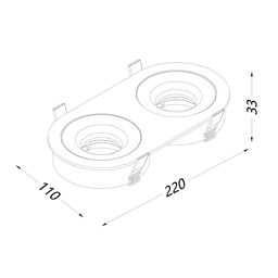 Корпус светильника светильник встраиваемый  наклонно-поворотный, круглый, серия COMBO 2, Черный, IP20, COMBO-2R2-BL
