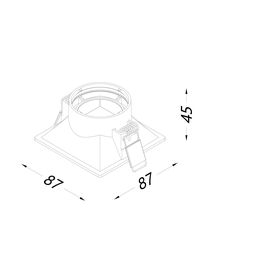 Корпус светильника потолочный встраиваемый, COMBO-34-WH, Белый, IP20, COMBO-34-WH
