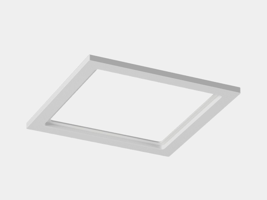 Квадратная алюминиевая рамка белая, вид под углом