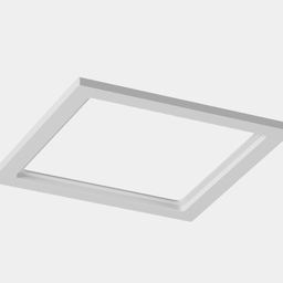 Квадратная алюминиевая рамка белая, вид под углом