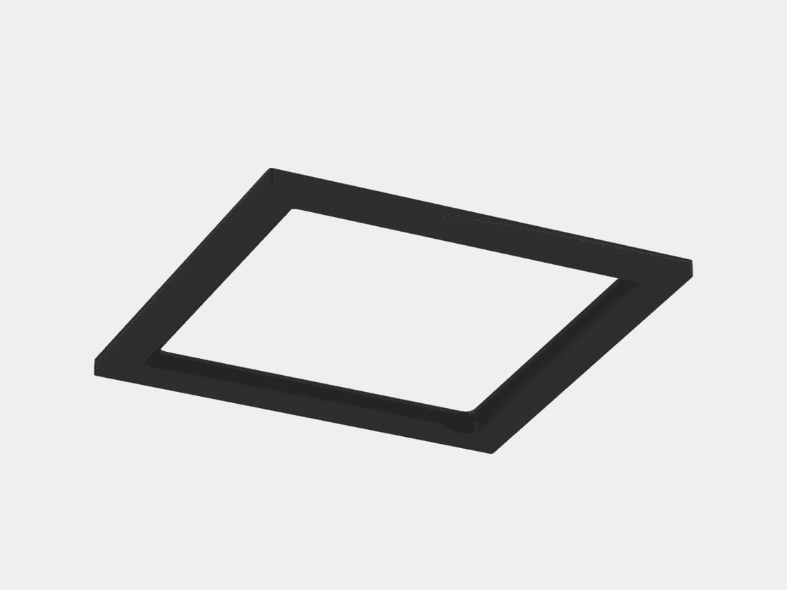 Квадратная черная рамка COMBO 3, вид сверху