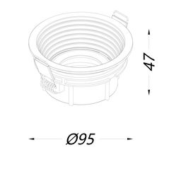 Корпус светильника потолочный встраиваемый  наклонный, Белый, IP20, COMBO-42-WH
