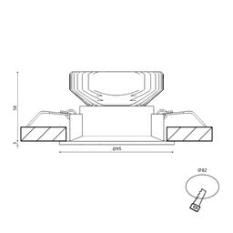 Чертеж корпуса COMBO с монтажными размерами