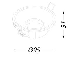 Корпус светильника потолочный встраиваемый, Белый, IP20, COMBO-43-WH
