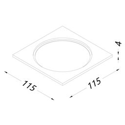 Рамка для серии COMBO 4, квадратная, белая, COMBO-4S1-WH