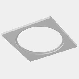 Алюминиевая квадратная рамка белая, вид под углом