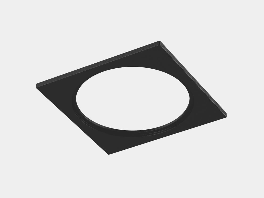 Квадратная черная рамка COMBO, вид под углом