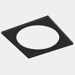 Квадратная черная рамка COMBO, вид под углом