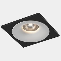 Рамка COMBO квадратная черная с светлым внутренним кольцом