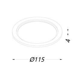 Рамка для серии COMBO 4, круглая, черная, COMBO-4R1-BL