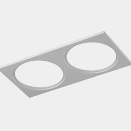 Рамка двойная для серии COMBO 4, квадратная, белая, COMBO-4S2-WH