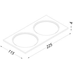 Рамка двойная для серии COMBO 4, квадратная, черная, COMBO-4S2-BL