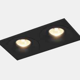 Черная двойная рамка COMBO 4 с установленными модулями