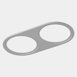 Рамка двойная для серии COMBO 4, круглая, белая, COMBO-4R2-WH