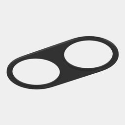 Двойная круглая рамка COMBO 4, черная