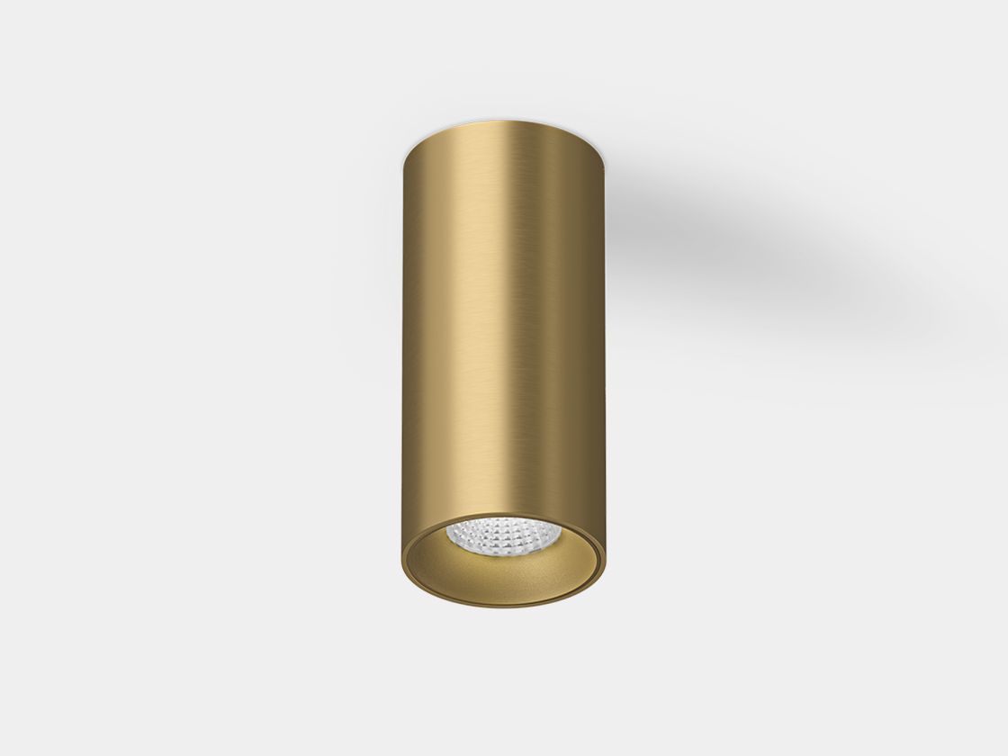 Накладной светильник VILLY золотой цилиндрический корпус