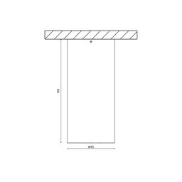 Чертёж накладного светильника Villy, размеры 143×65 мм