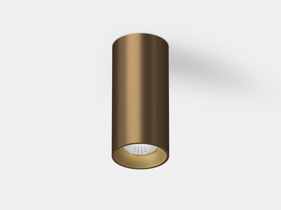 Накладной цилиндрический светильник Villy бронза, вид снизу