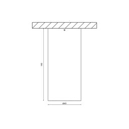 Чертёж накладного светильника Villy с размерами