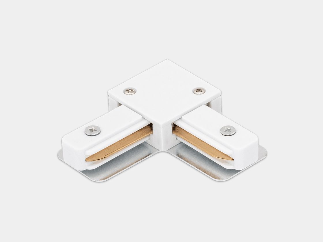 L коннектор для трековых систем, белый,CN2-WH-L