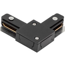 L-коннектор для однофазного трека, черный, вид сверху