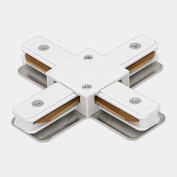 X-Коннектор для однофазных  трековых систем, белый,CN2-WH-X