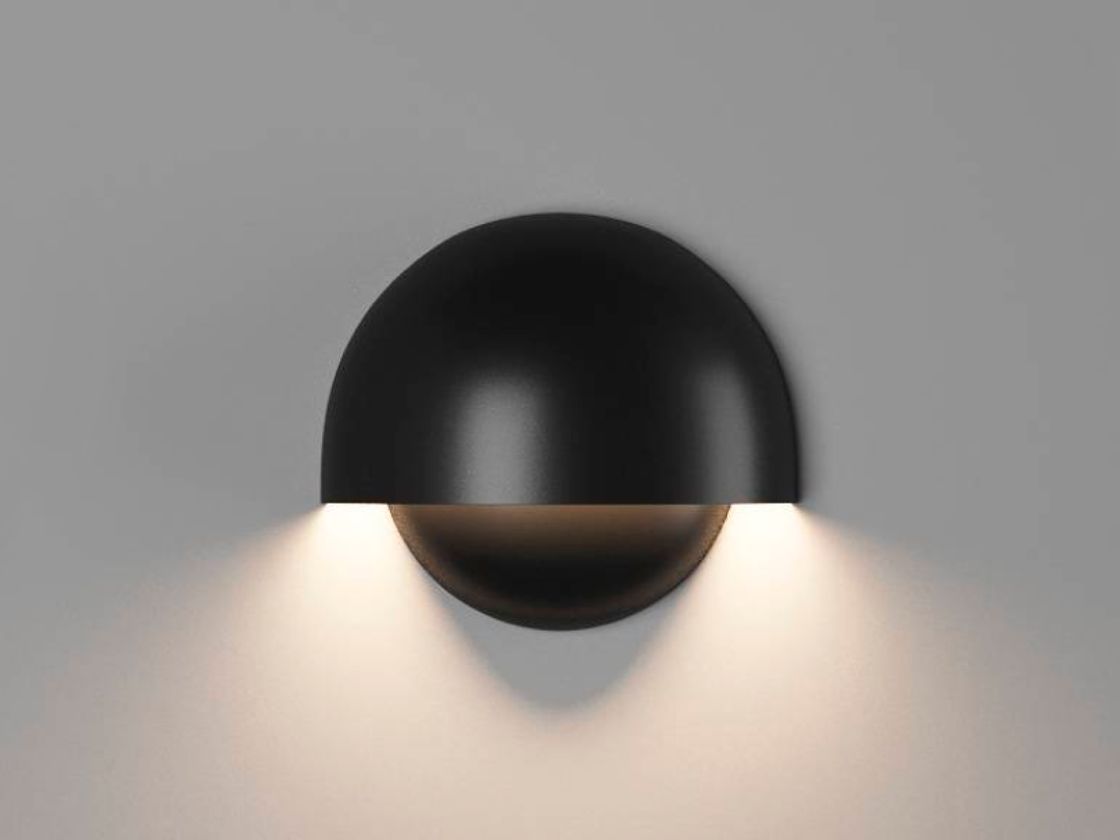 Черный настенный светильник MUSHROOM, свет вверх и вниз