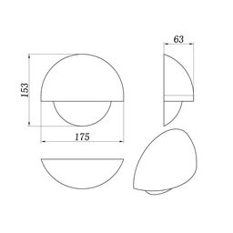 Светильник настенный GW MUSHROOM 3000K, GW-A818-10-BL-WW