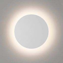 Настенный светильник CIRCUS белый, фронтальный вид, тёплый свет