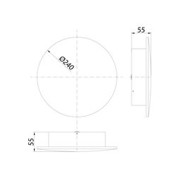 Светильник настенный GW CIRCUS черный, 3000K, 12 Вт, GW-8663S-12-BL-WW