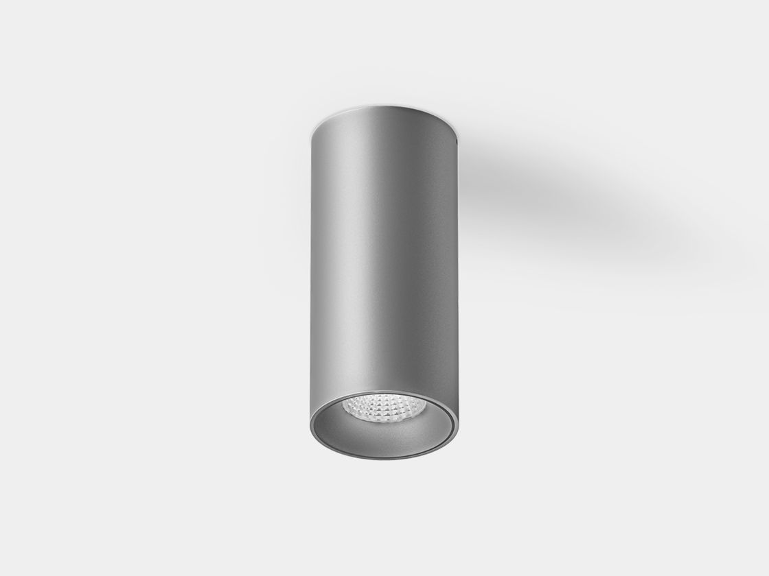 Накладной светильник Villy серебро, вид снизу, оптика