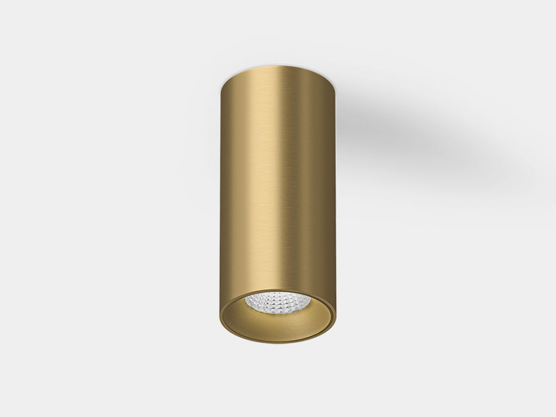 Накладной светильник Villy бронза, цилиндрический корпус, вид спереди