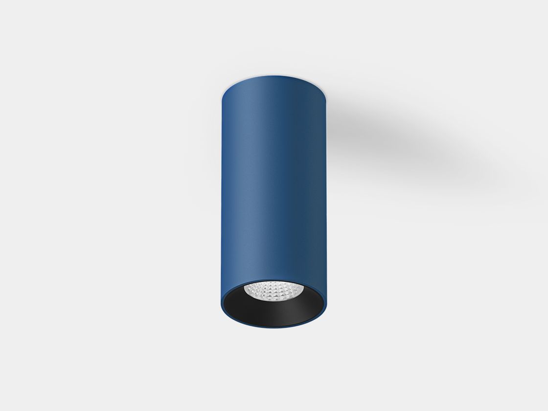 Накладной цилиндрический светильник Villy синий, вид снизу