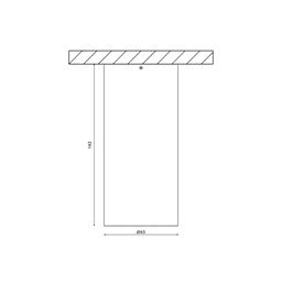Чертёж накладного светильника Villy, размеры 145×65 мм