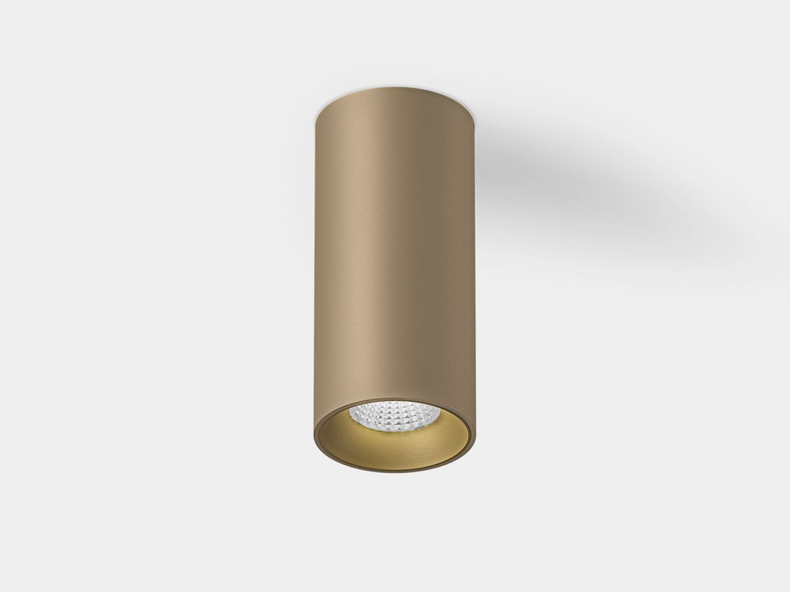 Накладной светильник Villy бежевый цилиндрический вид спереди