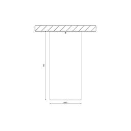 Схема размеров светильника Villy диаметр 65 высота 143