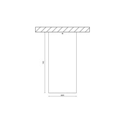 Чертёж накладного светильника Villy с размерами корпуса